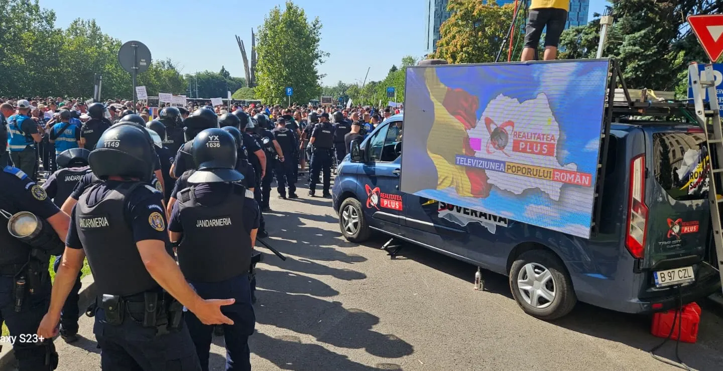 Jandarmeria Română, mesaj de ultimă oră pe fondul tensiunilor de la protestul masiv al fermierilor - VIDEO