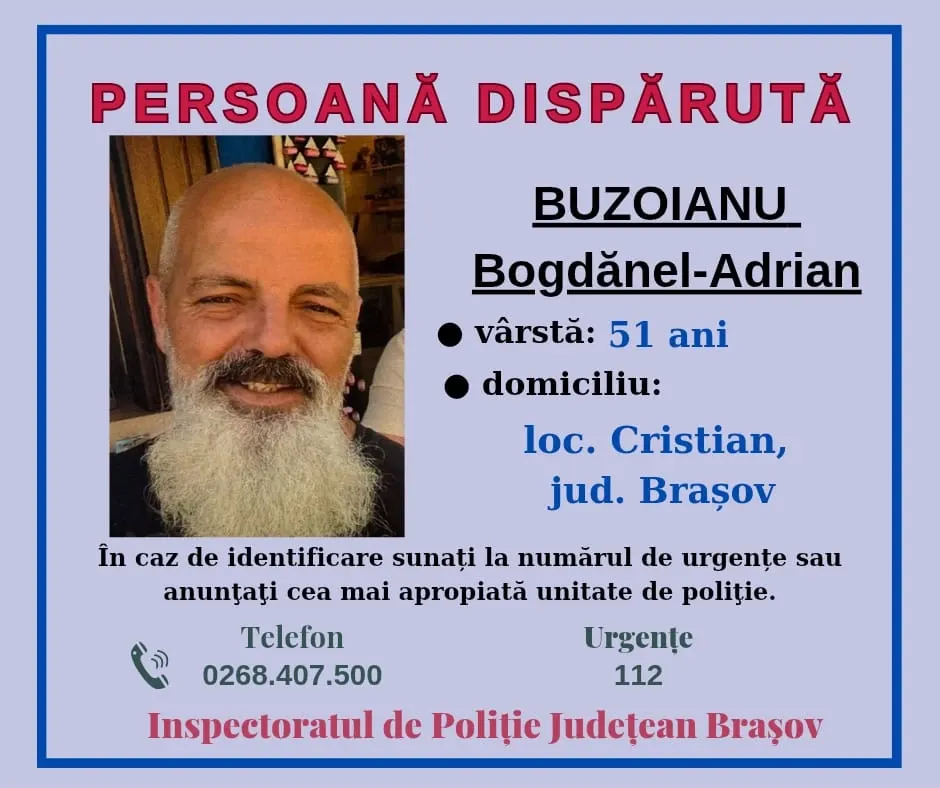 Bărbat dispărut