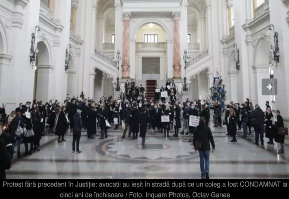 Protest în Palatul de Justiție din București