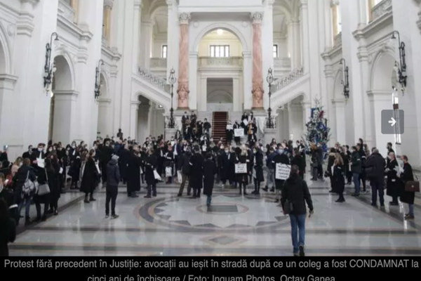Protest în Palatul de Justiție din București