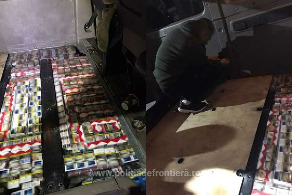 Ce au descoperit polițiștii de frontieră din Giurgiu în podeaua unui microbuz condus de un bulgar
